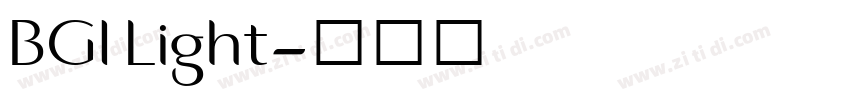 BGI Light字体转换 BGI Light字体转换